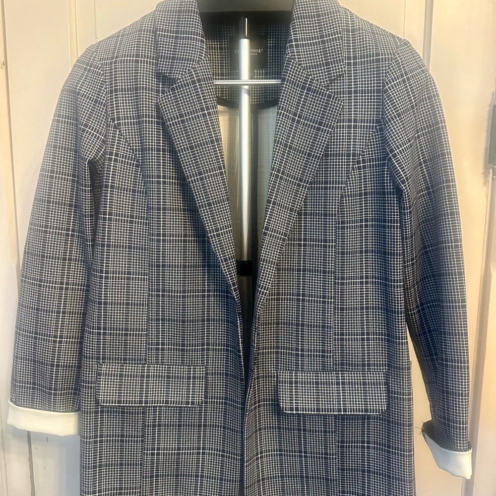 Liverpool Black and White Plaid Blazer